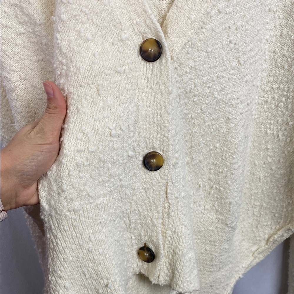 Free People NWT Found My Friend Cardi - Cream - Size Medium - Picture 7 of 13
